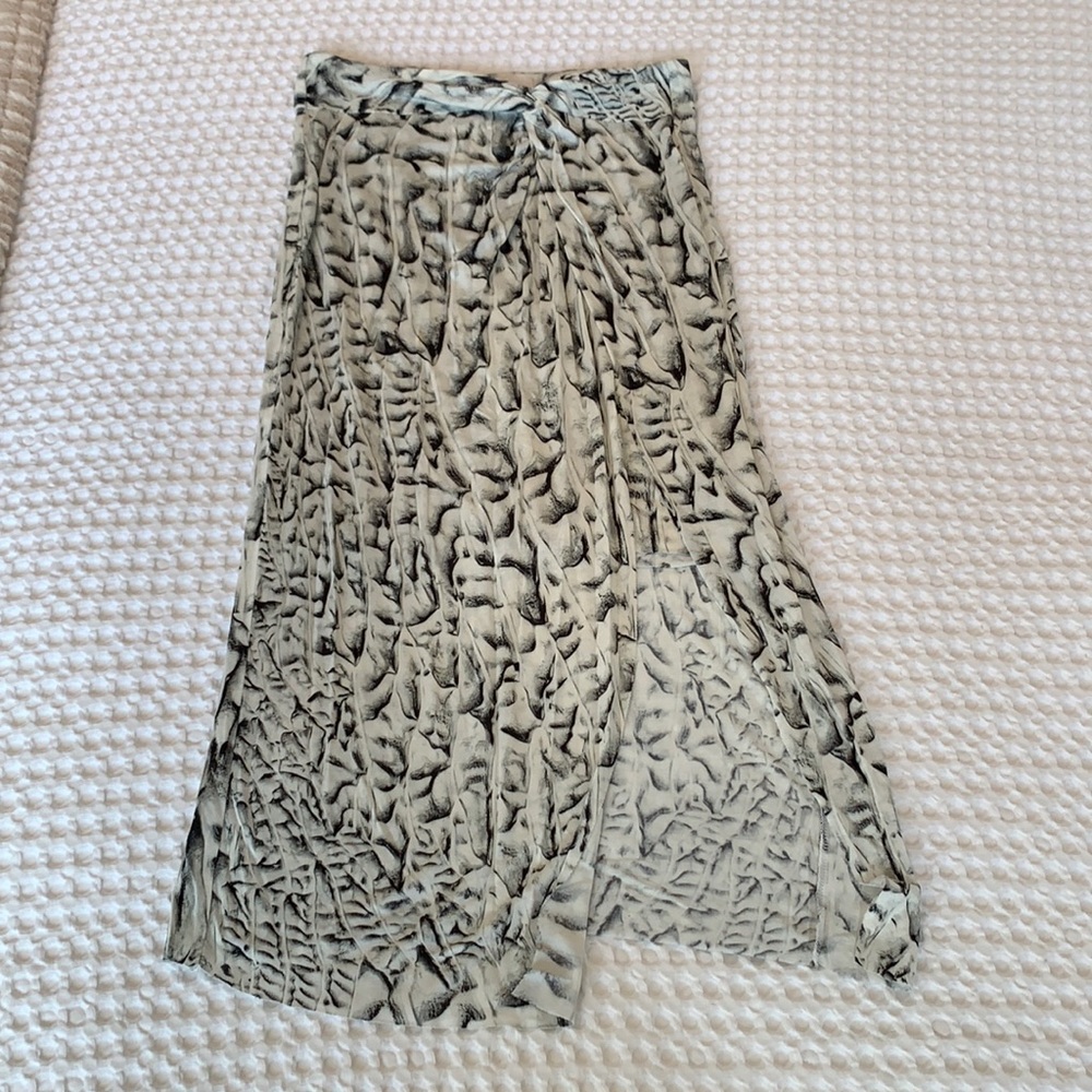 Black and White Skirt with Slit